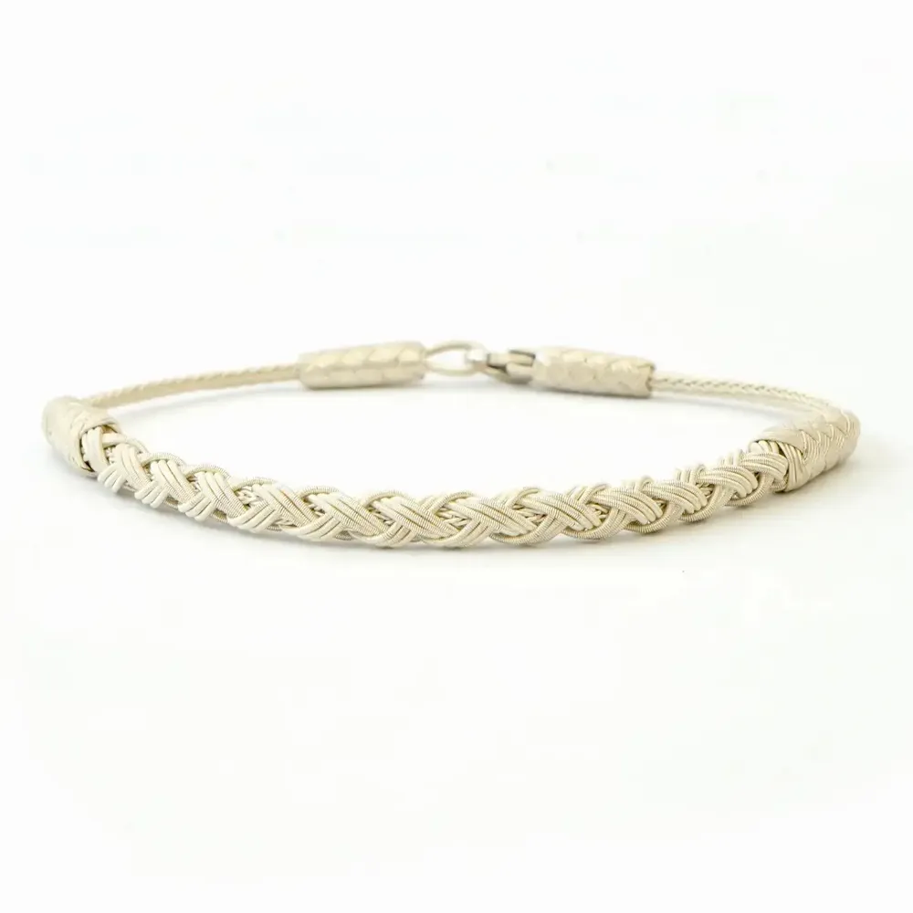 Bracelets - 925 SILVER BRAIDED BRACELET FOR MEN AND WOMEN - KARAWAN AUTHENTIC