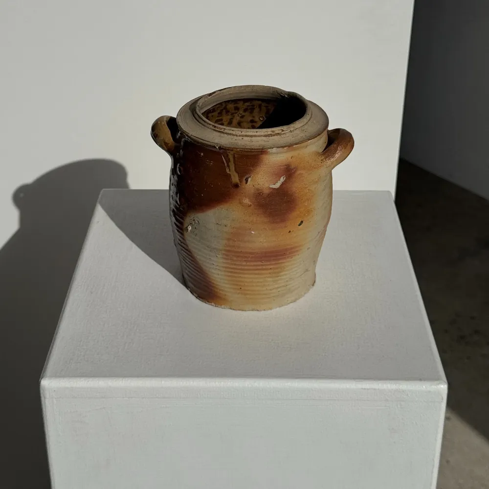 Boîtes de conservation - Pot en grès à 2 petites anses ancien H16 D17 - OFFICE OBJETS