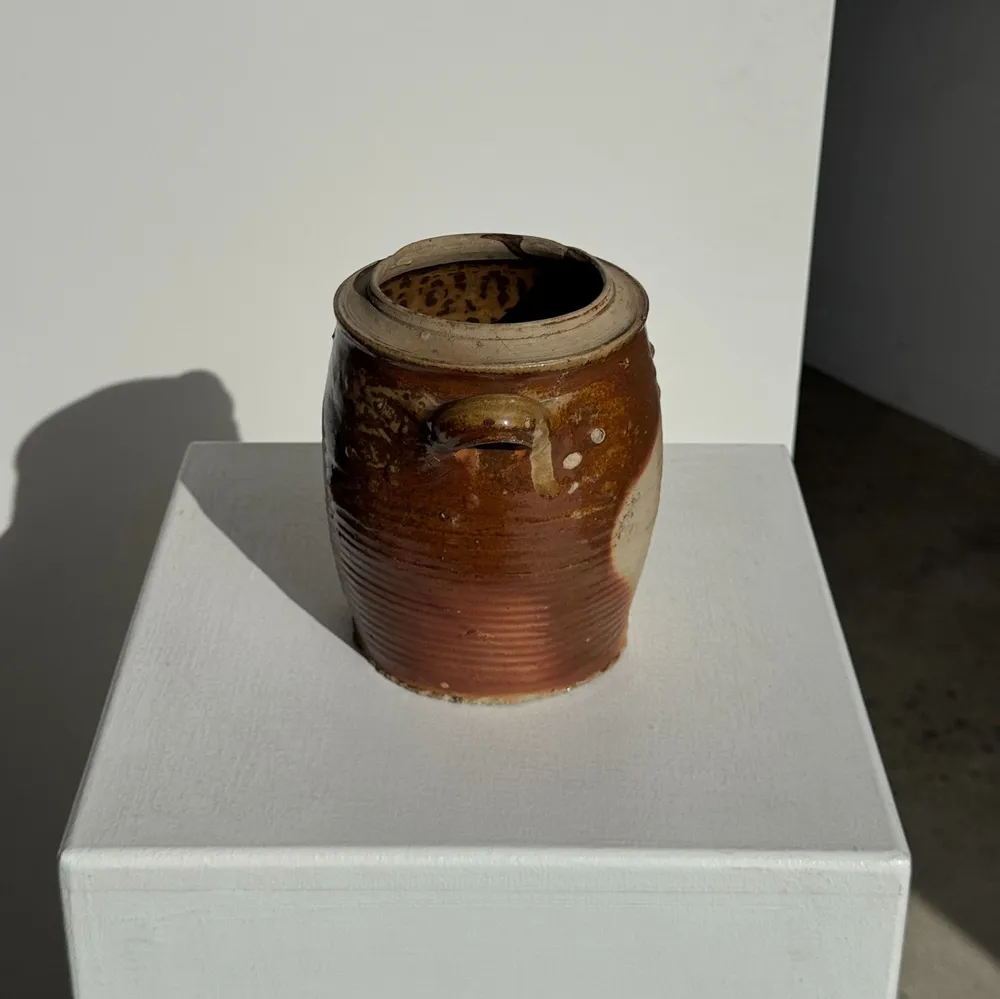 Boîtes de conservation - Pot en grès à 2 petites anses ancien H16 D17 - OFFICE OBJETS