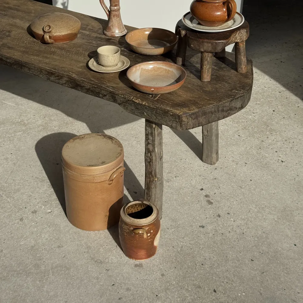 Boîtes de conservation - Pot en grès à 2 petites anses ancien H16 D17 - OFFICE OBJETS