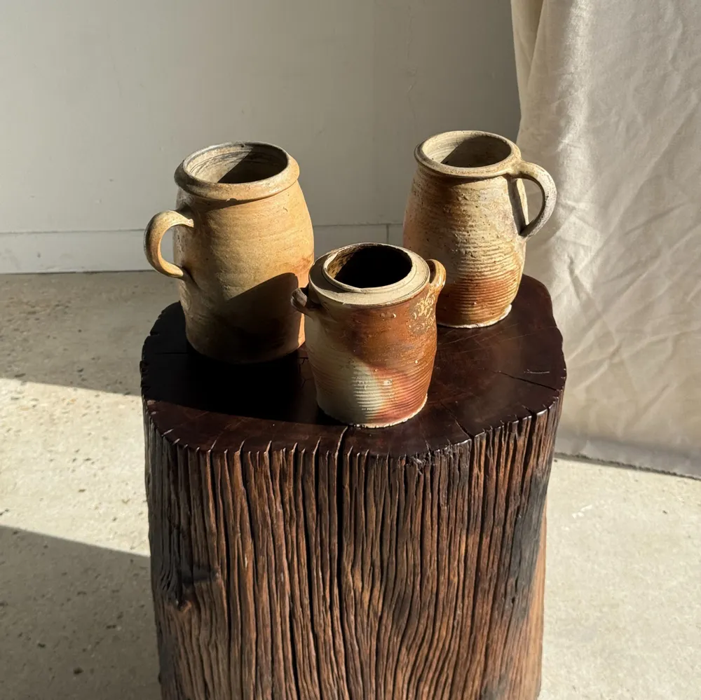 Boîtes de conservation - Pot en grès à 2 petites anses ancien H16 D17 - OFFICE OBJETS