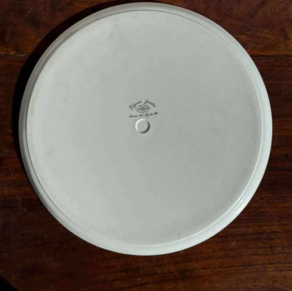 Plats et saladiers - Plat circulaire Elysian Garden Porcelaine Apilco France Ronald D30 - OFFICE OBJETS