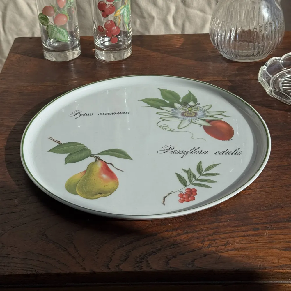 Plats et saladiers - Plat circulaire Elysian Garden Porcelaine Apilco France Ronald D30 - OFFICE OBJETS