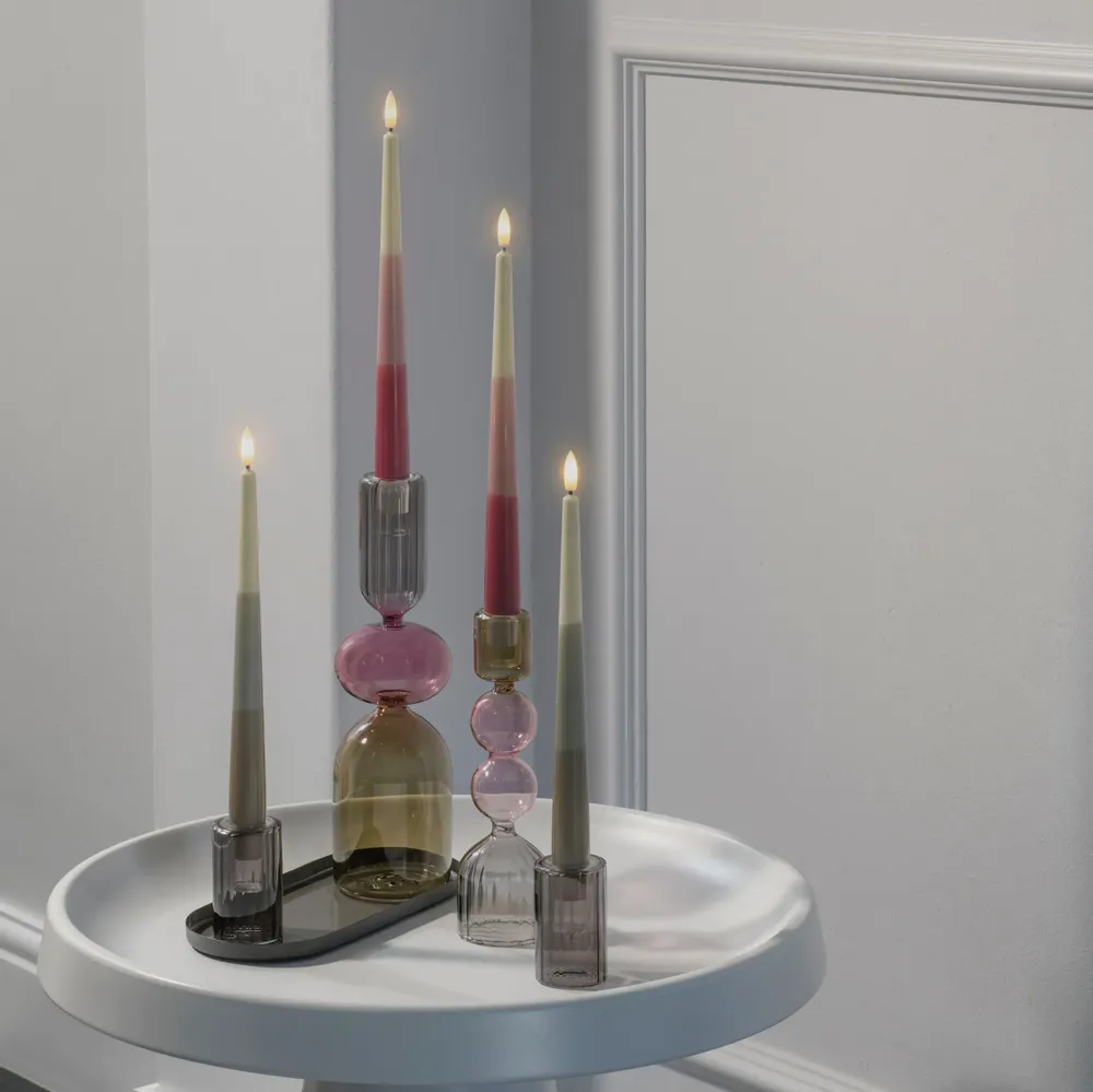 Éclairage LED - Striped Taper Candles - PIFFANY COPENHAGEN