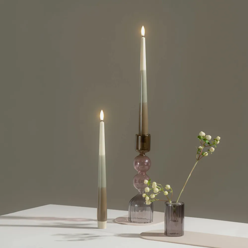 Éclairage LED - Striped Taper Candles - PIFFANY COPENHAGEN