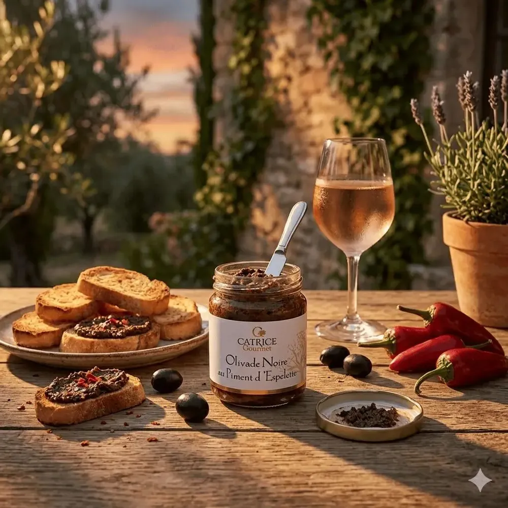 Delicatessen - Black olive spread with Espelette chili pepper - CATRICE GOURMET