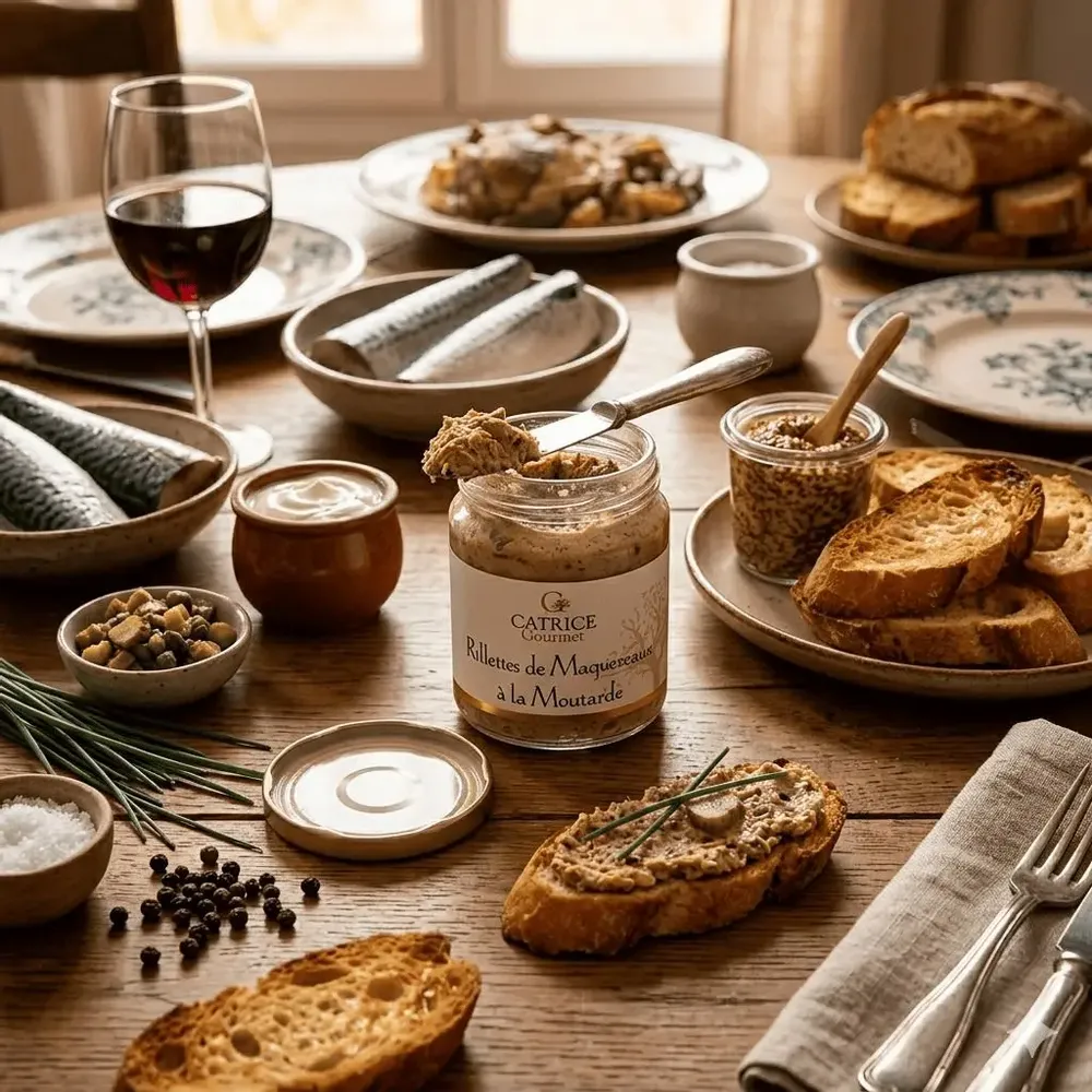 Delicatessen - Mackerel rillettes with mustard - CATRICE GOURMET