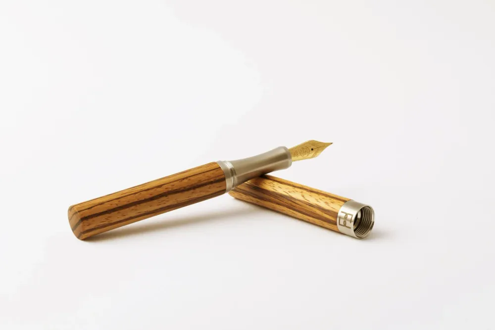 Pens and pencils - Fontain Pen « Paris » — Zebrano Wood - ATELIER FESSELER