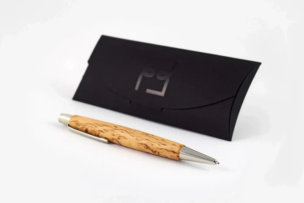 Stylos, feutres et crayons - Stylo-bille « Berlin » — Bouleau finlandais - ATELIER FESSELER