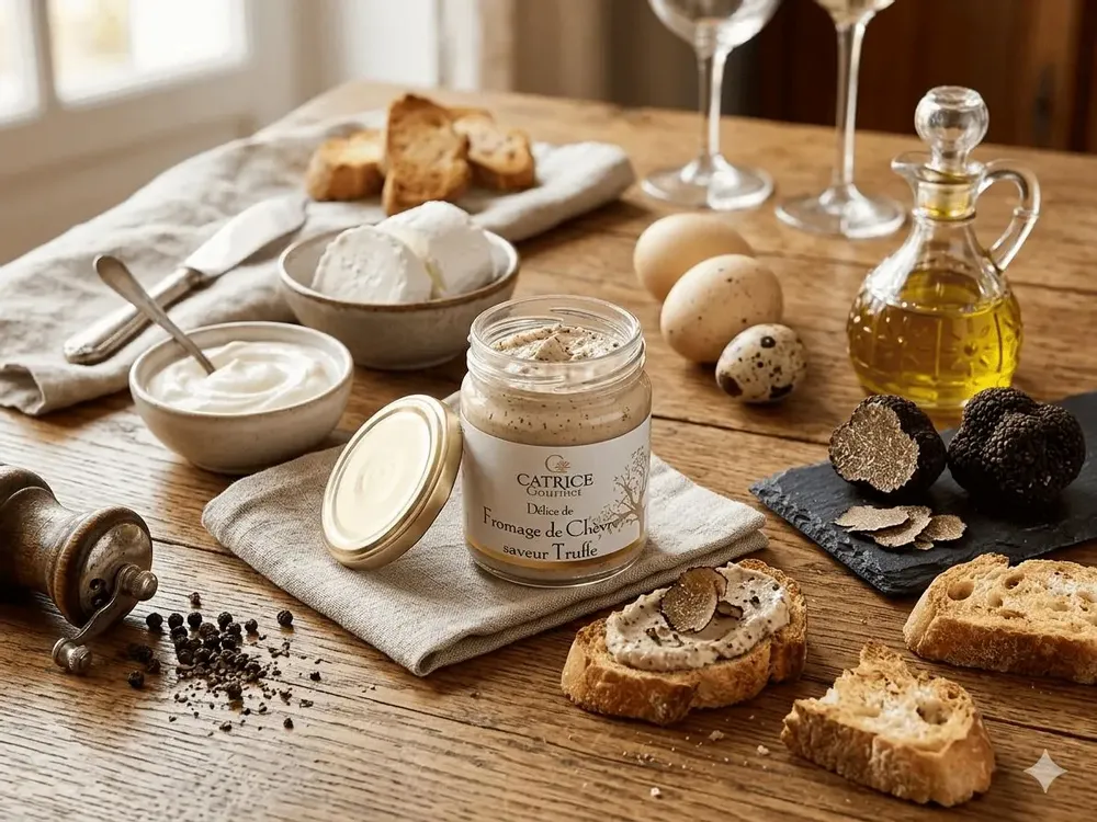 Delicatessen - Truffle flavor goat cheese spread - CATRICE GOURMET