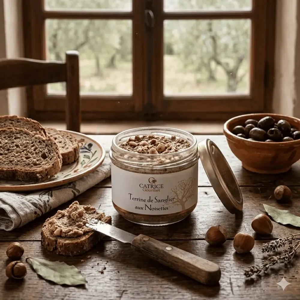 Delicatessen - Wild boar terrine with hazelnuts per 1100 u - CATRICE GOURMET