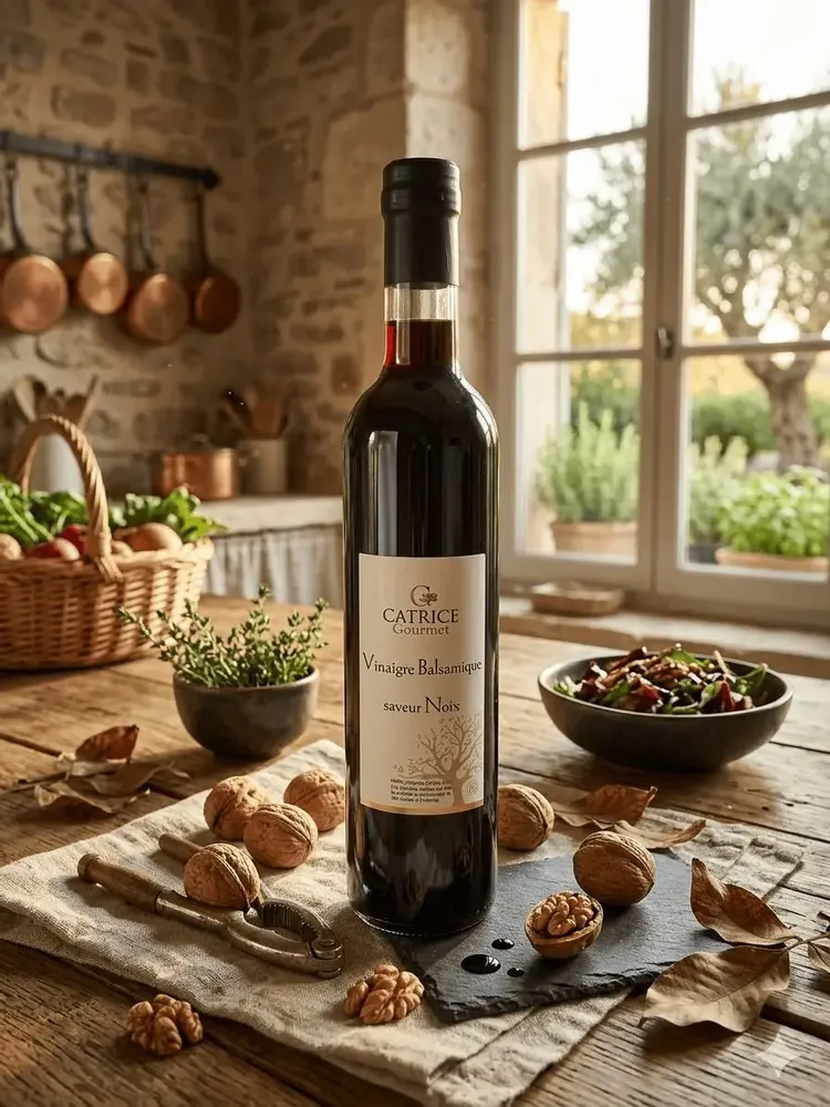 Épicerie fine - Vinaigre balsamique saveur noix Bouteille Séduction 50cl - CATRICE GOURMET