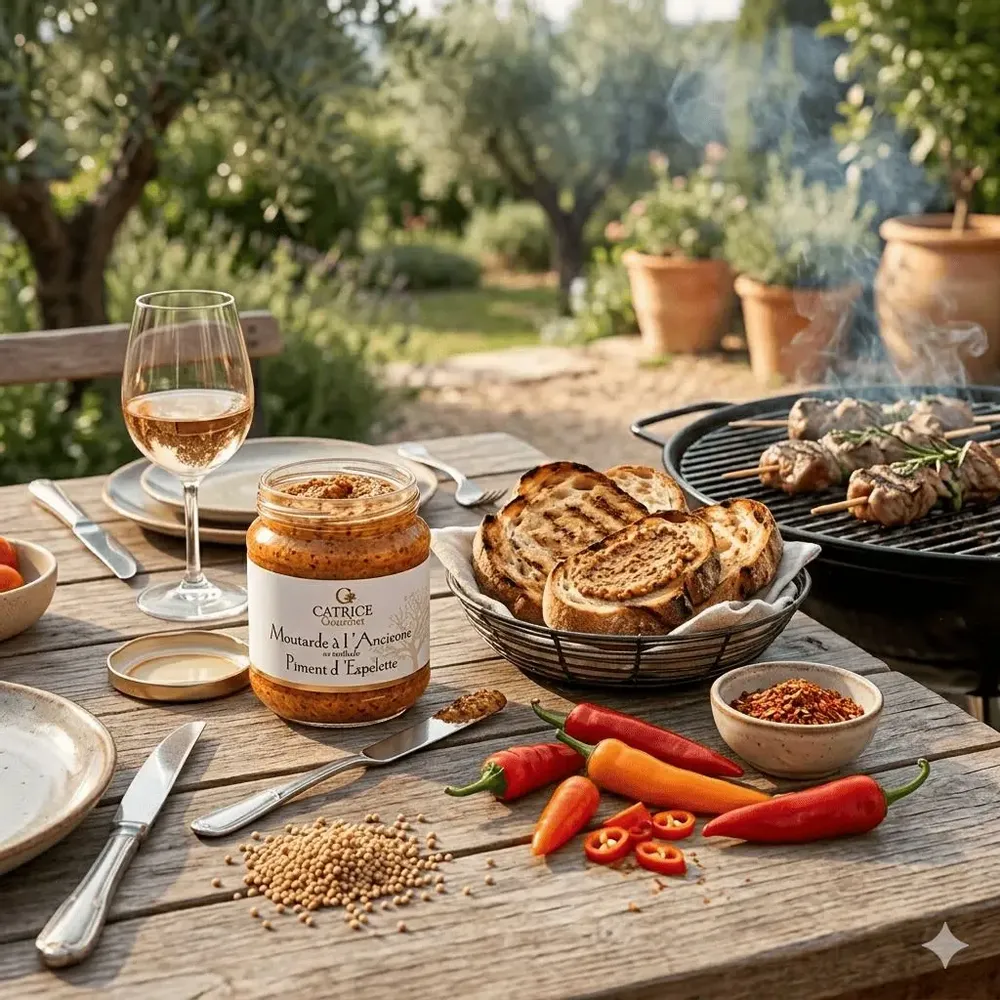 Delicatessen - Espelette chili pepper mustard 180g - CATRICE GOURMET