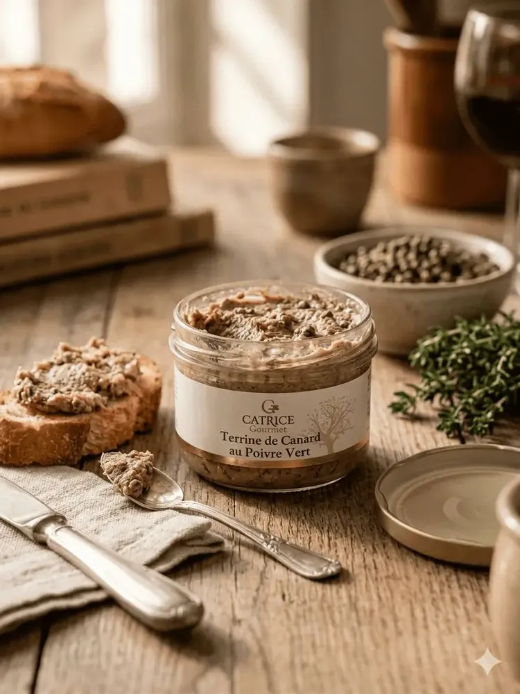 Delicatessen - Duck terrine with green pepper per 1100 u - CATRICE GOURMET