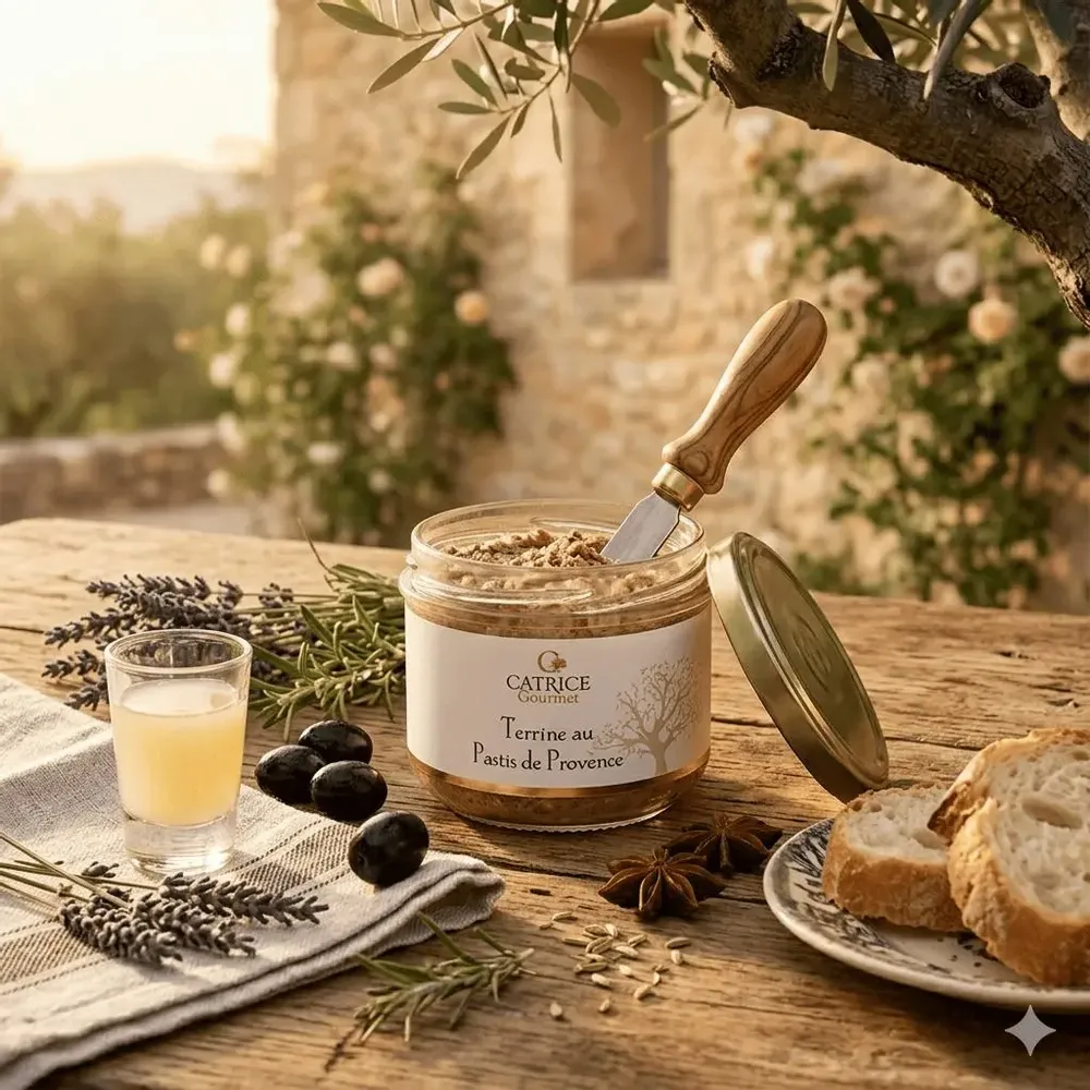 Delicatessen - Pork terrine with Pastis of Provence - CATRICE GOURMET