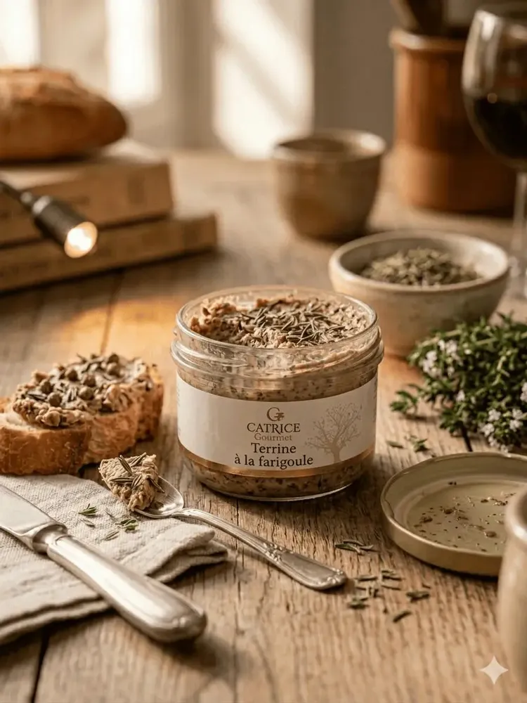 Delicatessen - Pork terrine with Farigoule - CATRICE GOURMET