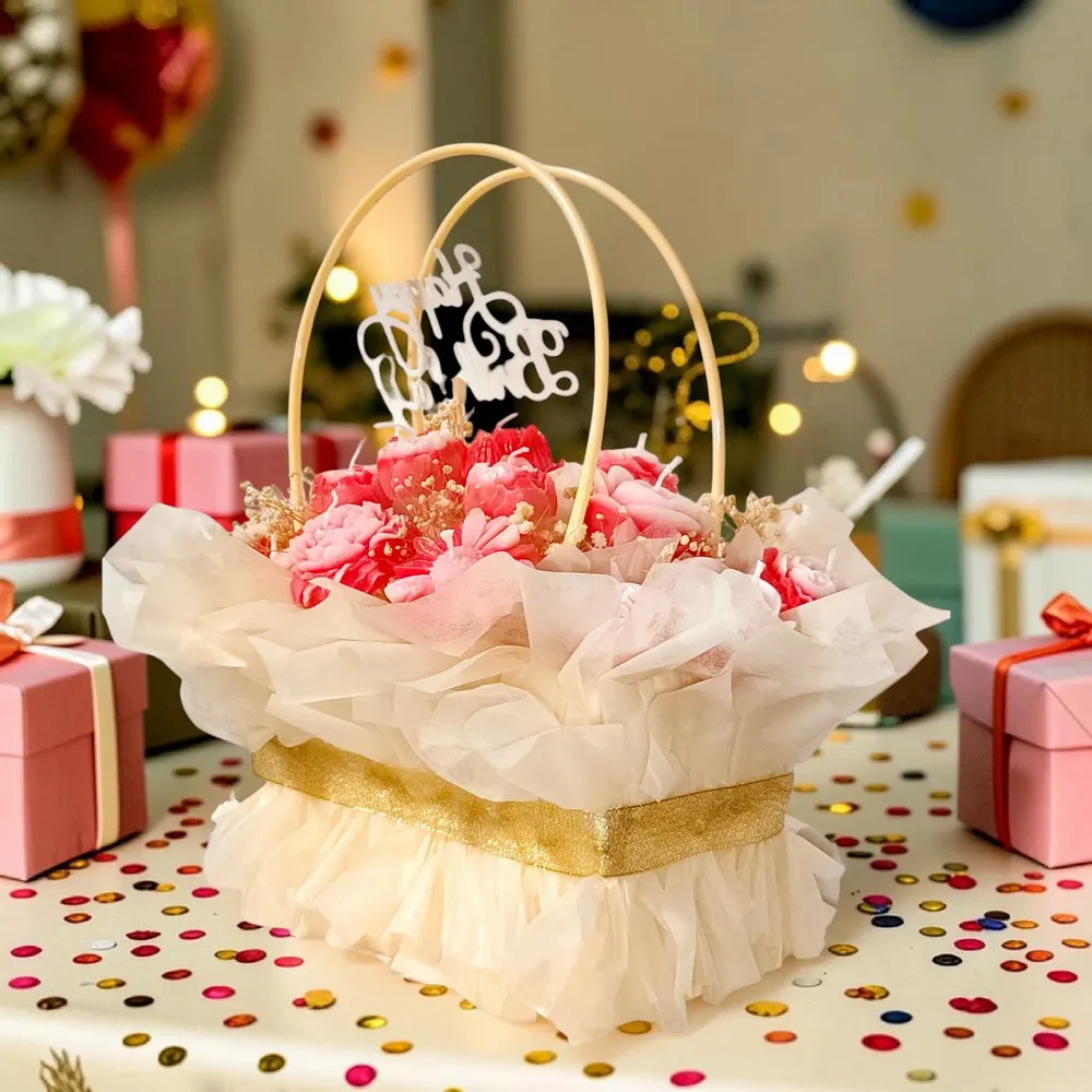 Candles - Scented Handmade Candle Flower Bouquet for Weddings - WIRAWIRI
