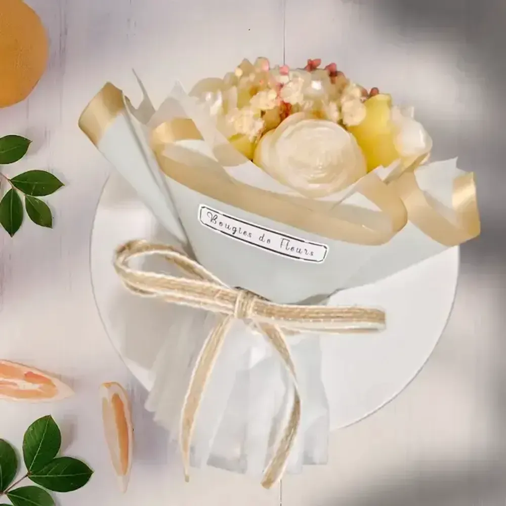 Candles - Mini Floral Candle Bouquet – Round Scented Gift - WIRAWIRI