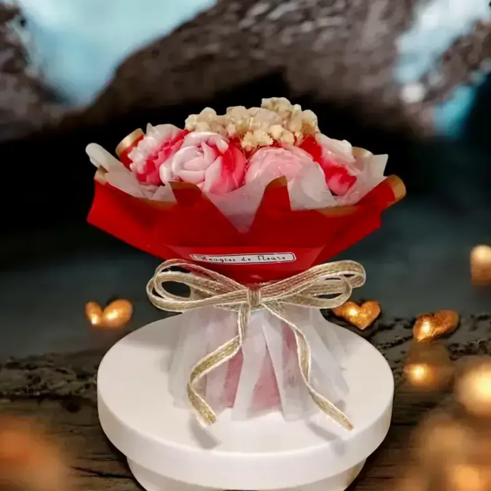Candles - Mini Floral Candle Bouquet – Round Scented Gift - WIRAWIRI