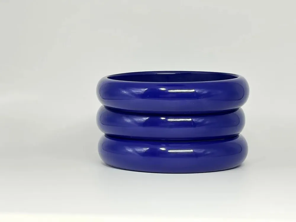 Bracelets - BRACELET EN RESINE BLEU INTENSE 12 MM - JOLIE JULIE