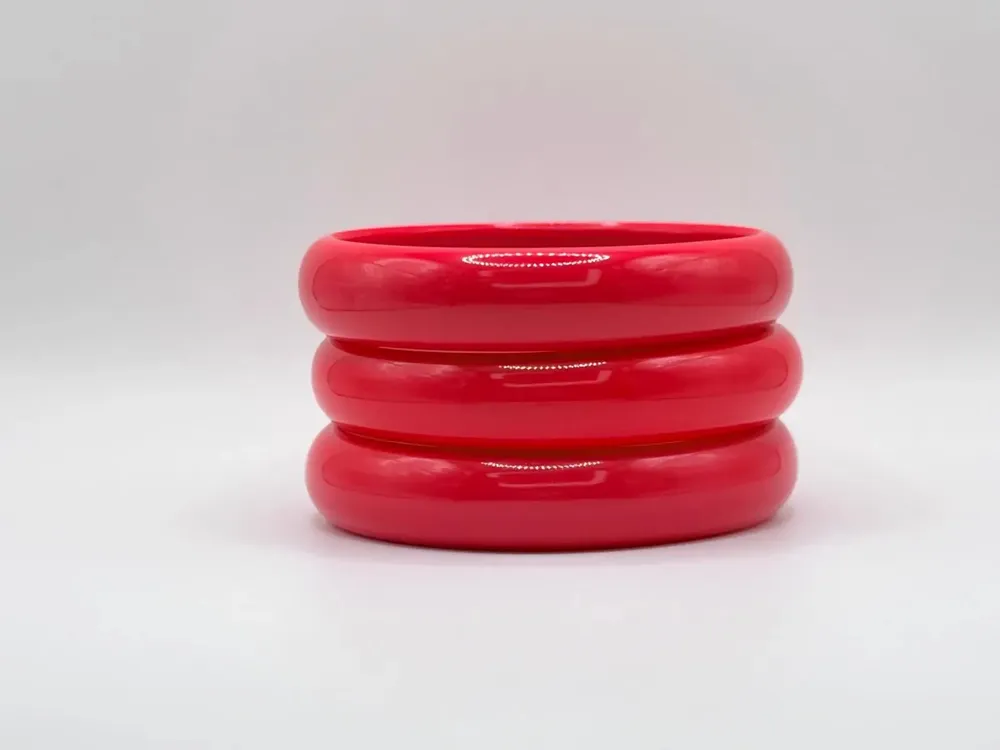 Bracelets - BRACELET RESINE  ROSE INTENSE 12 MM - JOLIE JULIE