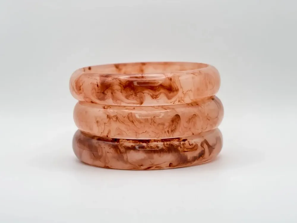 Bracelets - BRACELET RESINE MARBRE 12 MM - JOLIE JULIE