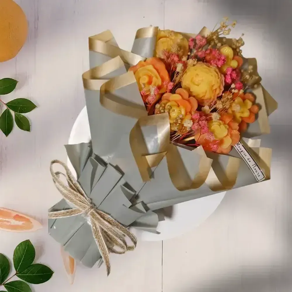 Candles - Mini Candle Flower Bouquet – Handmade Scented Gift - WIRAWIRI