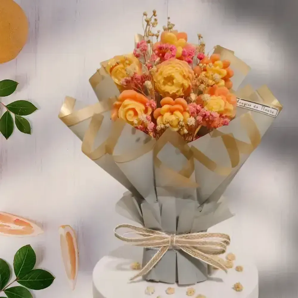 Candles - Mini Candle Flower Bouquet – Handmade Scented Gift - WIRAWIRI