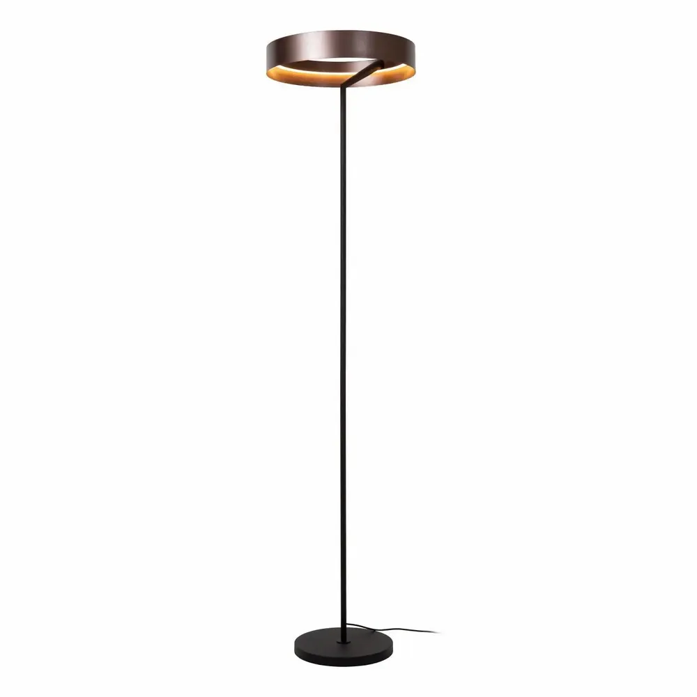 Floor lamps - Lucide LEONARD Lampadaire Diam 40cm LED CCT 2200-4000K Couleur Café - LUCIDE