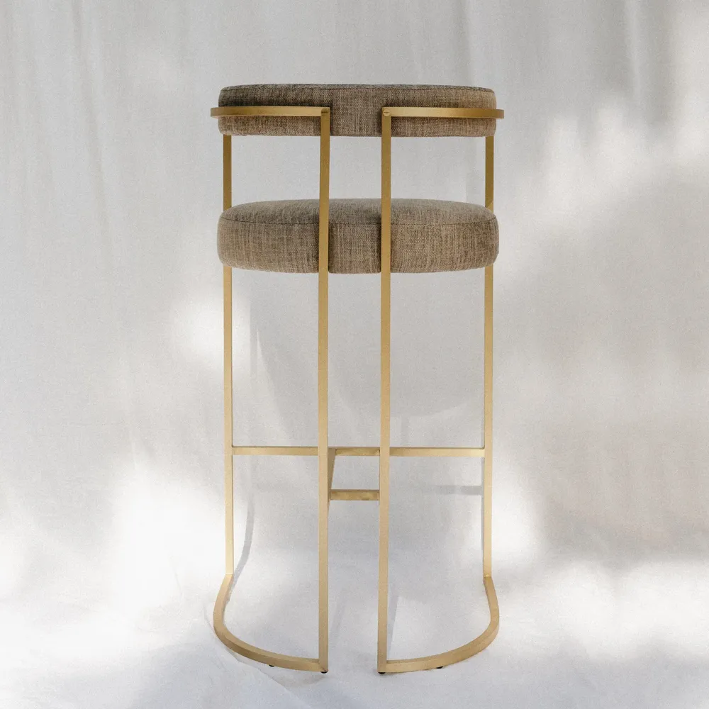 Stools for hospitalities & contracts - Bar Stool JULIUS Frame Stainless Steel, Seat Fabric COM/COL option - DUISTT