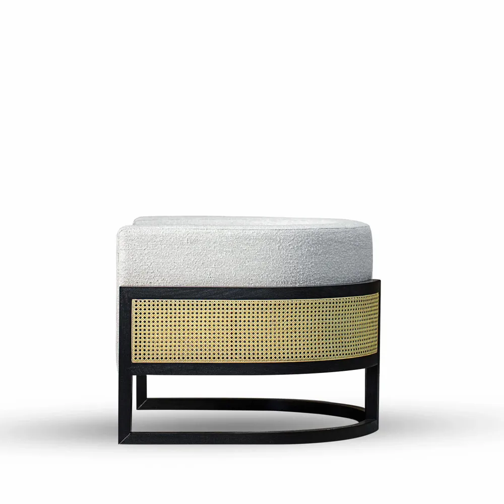 Lounge chairs for hospitalities & contracts - Lounge Armchair Julius frame Natural Cane & Oak - seat fabric COM/COL - DUISTT