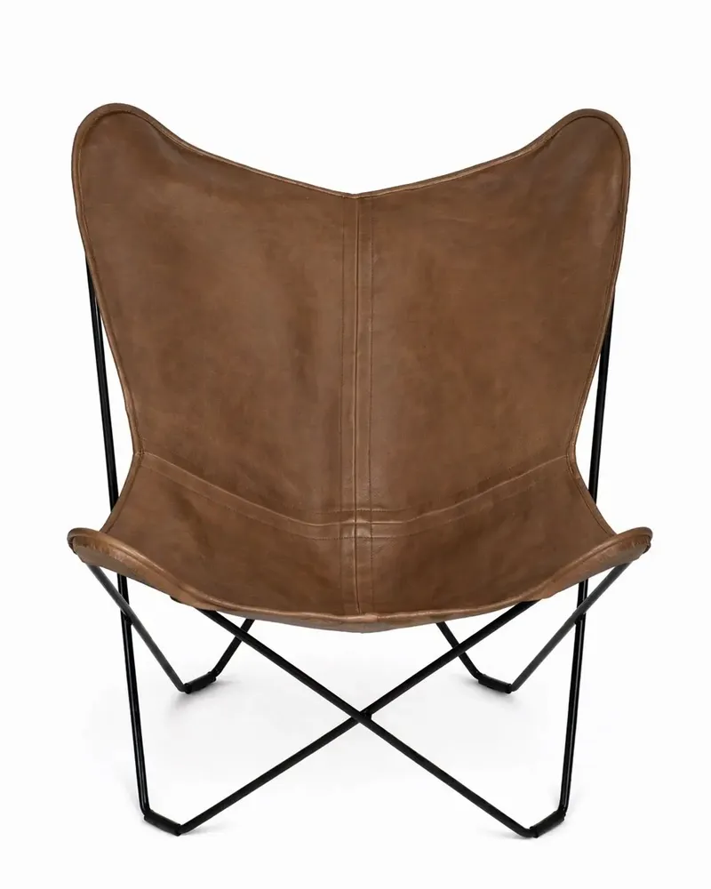 Armchairs - Butterfly leather armchair - ECUIRA