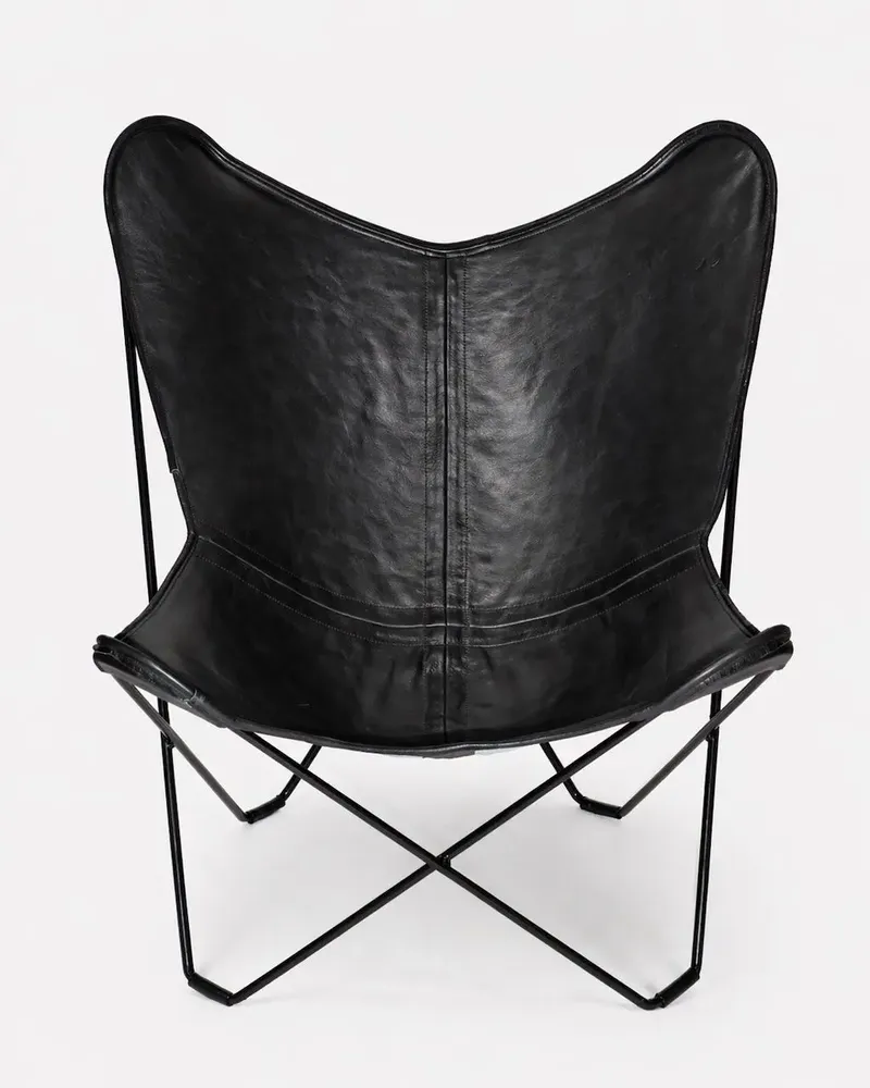 Armchairs - Butterfly leather armchair - ECUIRA