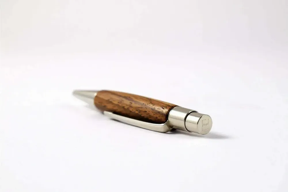 Jewelry - Berlin Mini Ballpoint Pen – « Walnut Wood  » - ATELIER FESSELER