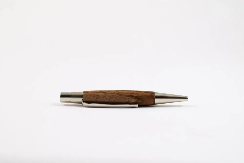 Jewelry - Berlin Mini Ballpoint Pen – « Walnut Wood  » - ATELIER FESSELER