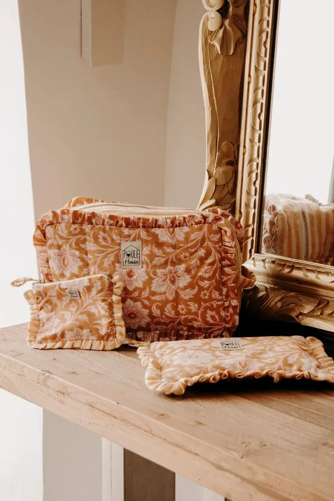 Travel accessories - Ruffled Toiletry Bag - POULE HOUSE
