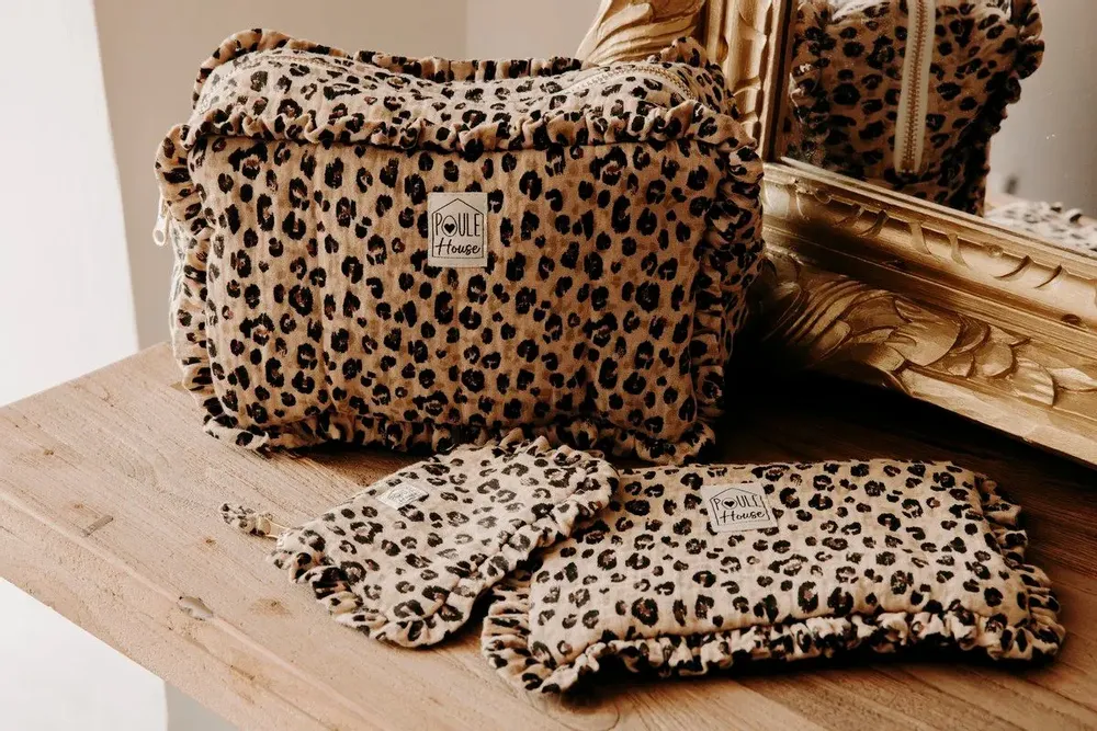 Travel accessories - Ruffled Toiletry Bag - POULE HOUSE