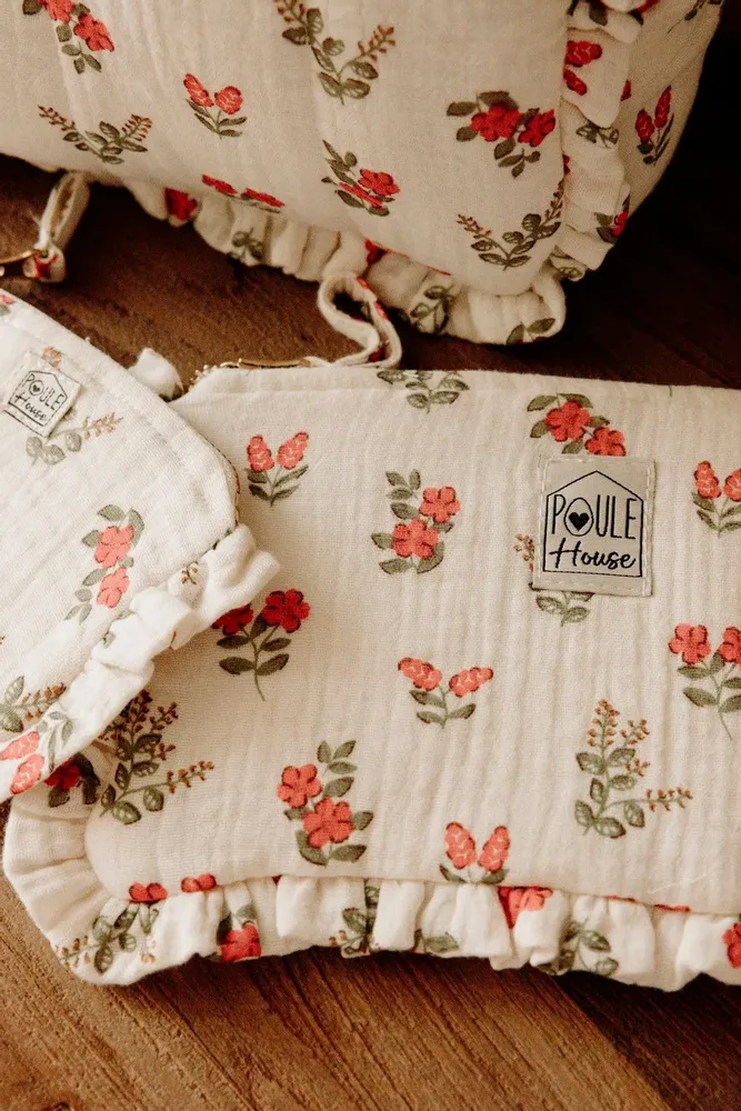 Travel accessories - Ruffled Toiletry Bag - POULE HOUSE
