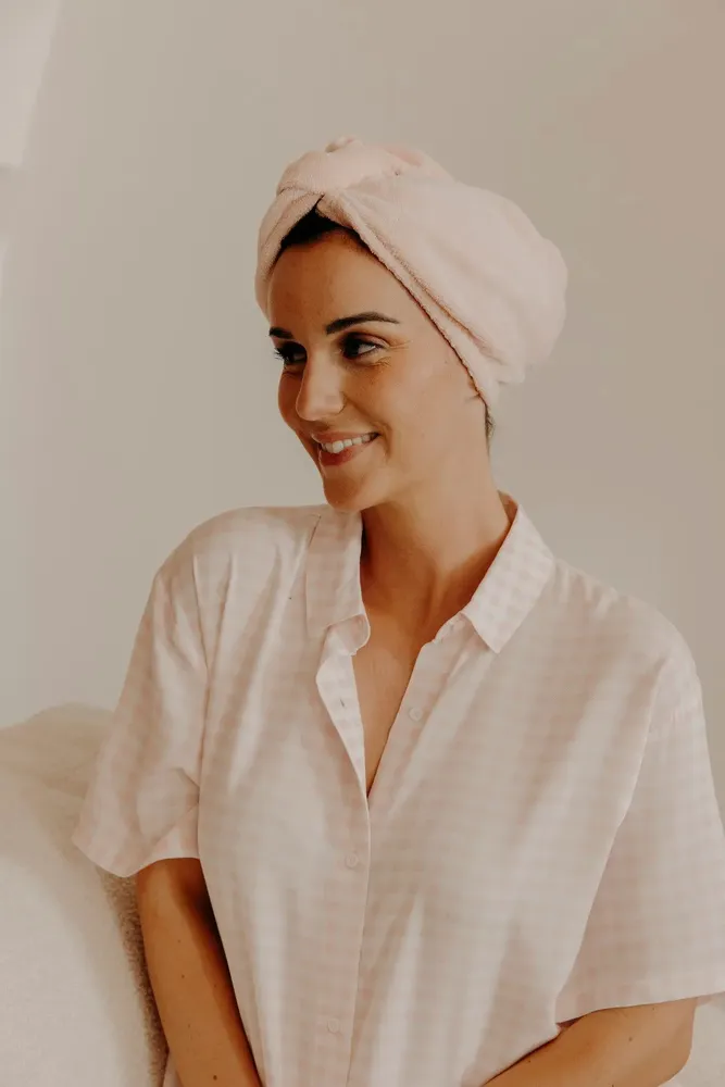 Autres linges de bain - Serviette turban cheveux en éponge bambou - POULE HOUSE
