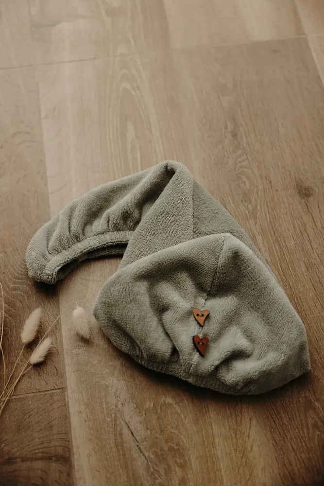 Autres linges de bain - Serviette turban cheveux en éponge bambou - POULE HOUSE