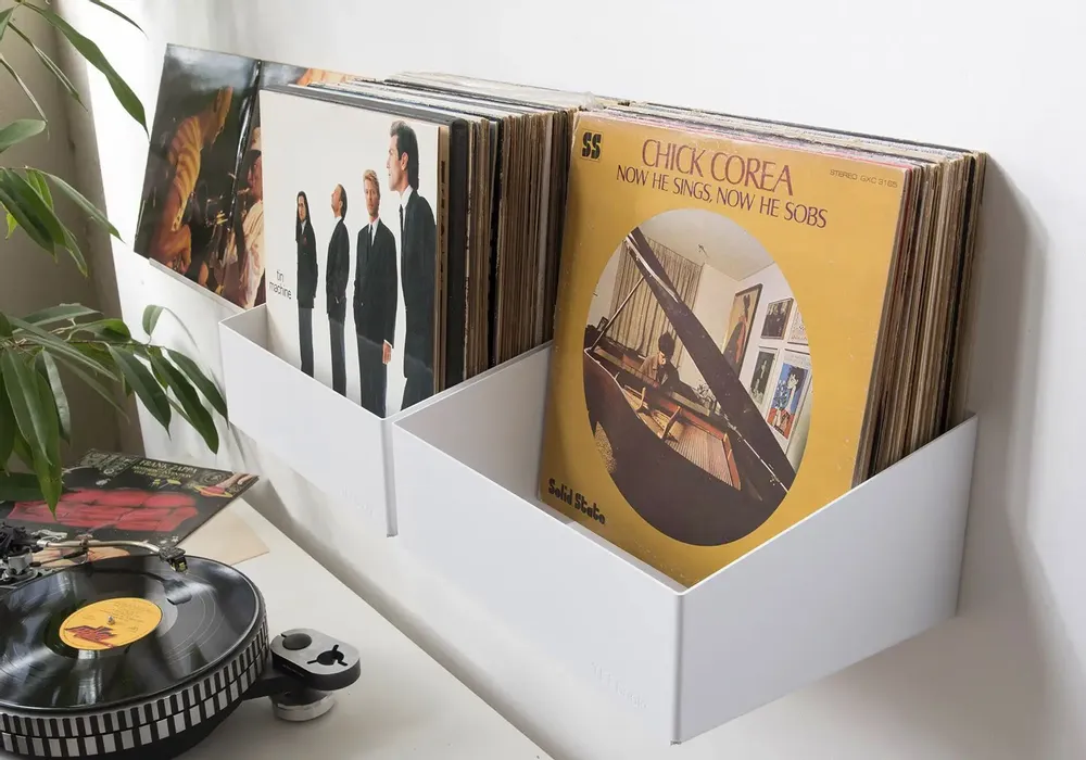 Autres décorations murales - Étagère vinyle - Rangement vinyle 33 tours - Lot de 2 - TEEBOOKS