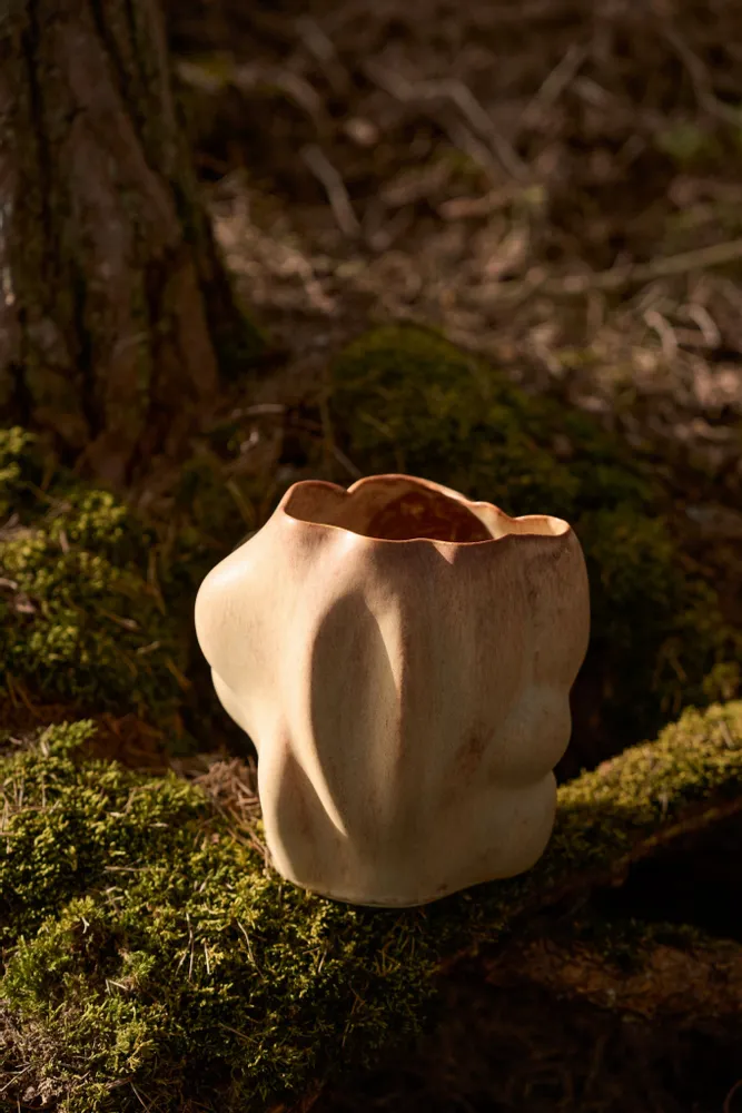 Céramique - Pahka Vase Light Brown 20x21 cm - PENTIK