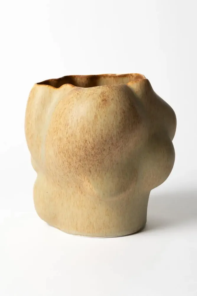 Céramique - Pahka Vase Light Brown 20x21 cm - PENTIK