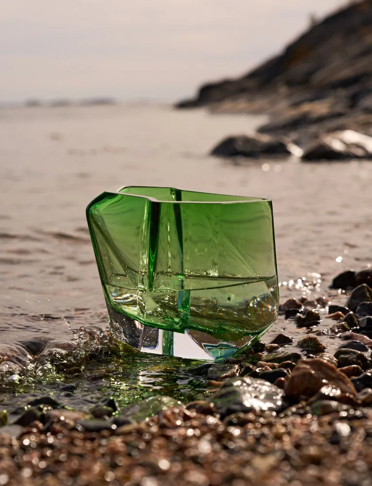 Vases - Vase en verre Lohkare vert 18x17 cm - PENTIK