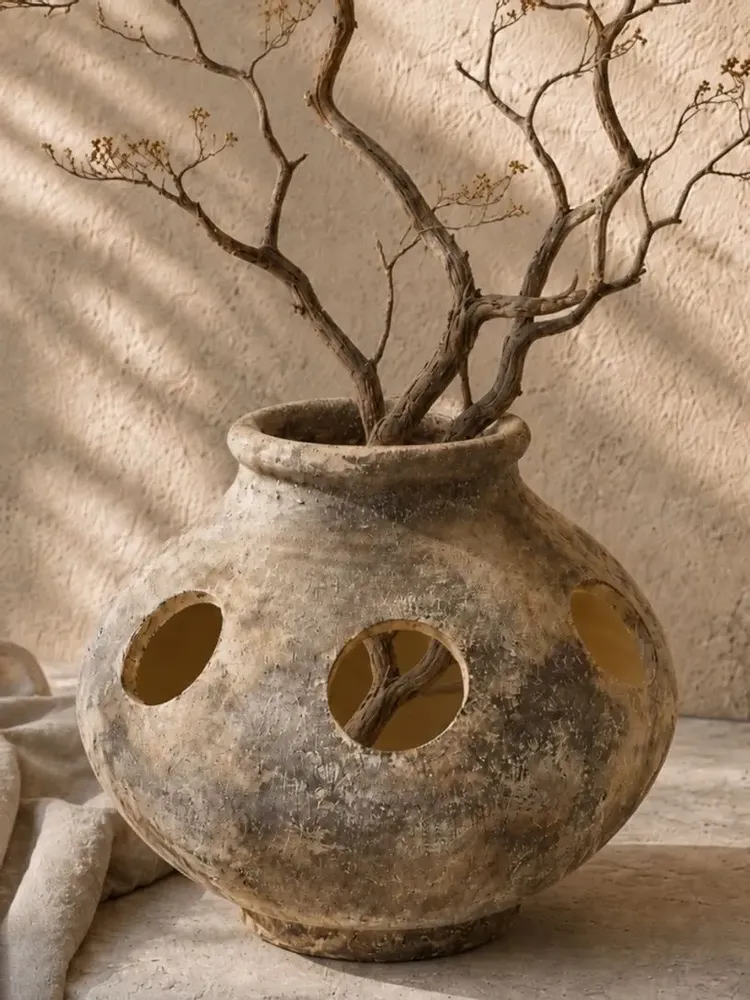 Vases - L'Orbis - Vase décoratif en terre cuite - fait main - ARTISAN BY MF