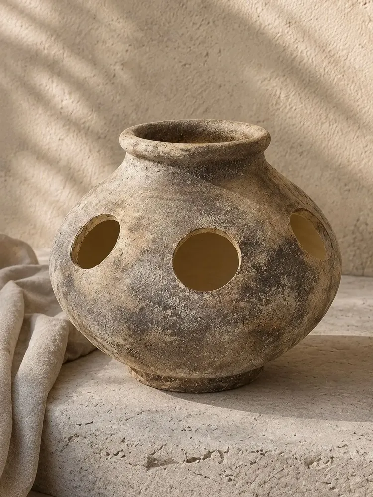 Vases - L'Orbis - Vase décoratif en terre cuite - fait main - ARTISAN BY MF