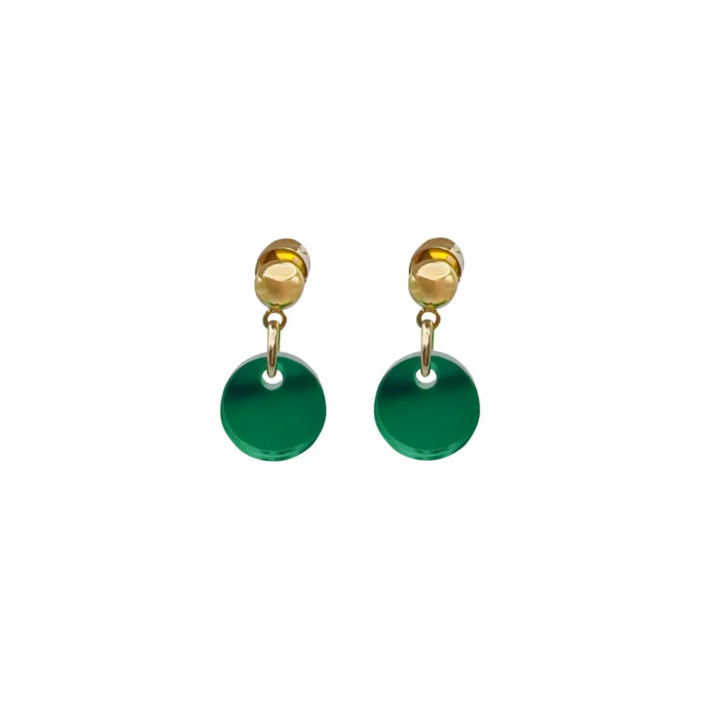 Bijoux - Boucles d'oreilles MINI R Vert - TELLMEE