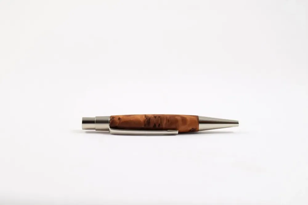 Pens and pencils - Berlin Mini Ballpoint Pen  – « Thuya Burl Wood » - ATELIER FESSELER