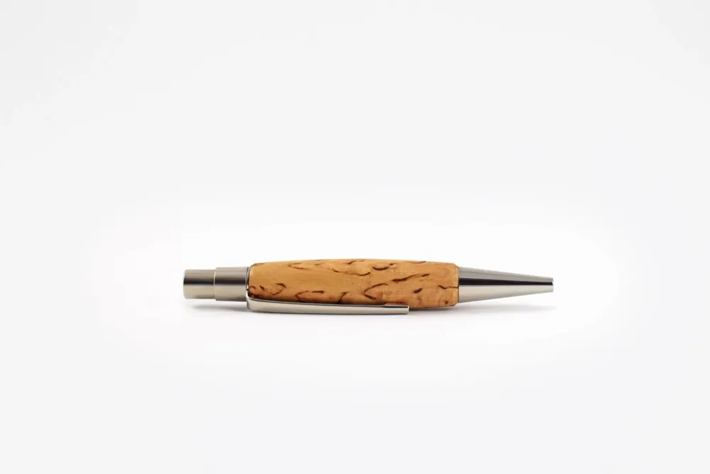 Pens and pencils - Berlin Mini Ballpoint Pen  – « Finnish Birch Wood» - ATELIER FESSELER