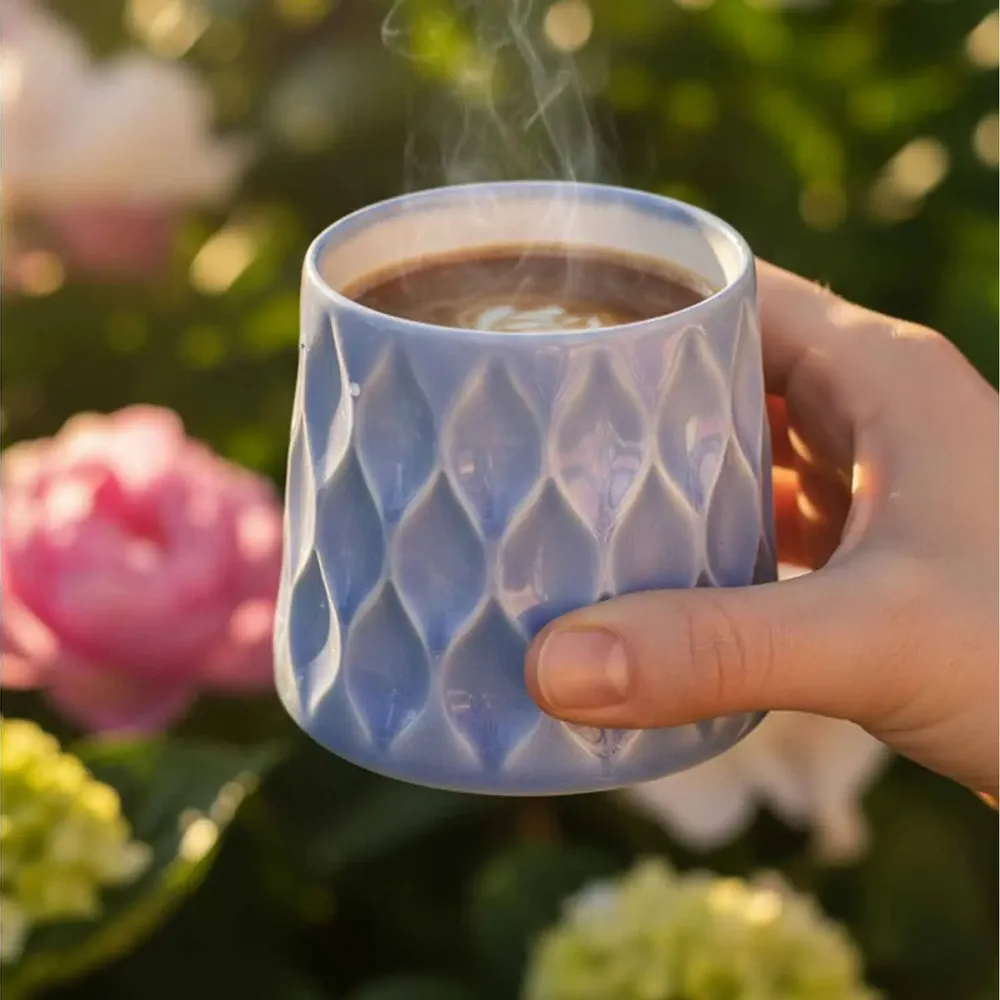 Mugs - Aqua Wave Cup - LALI DESIGN STUDIO